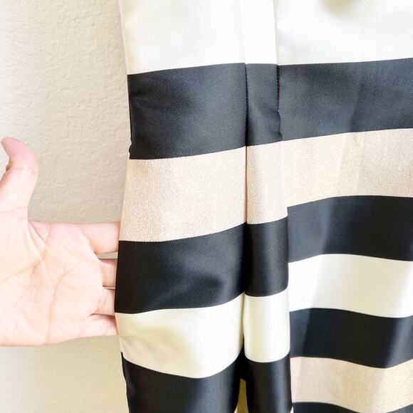ELIZA J 2 PETITE STRIPED SHINY CREAM CHAMPAGNE ROSE GOLD WOMEN DRESS BRAND NEW - Picture 4 of 10